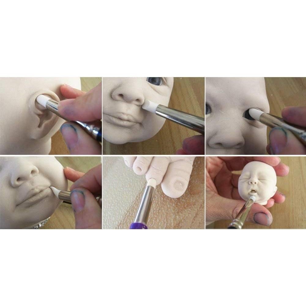 Set de 5 Pinceles de Silicona COMIART Tamaño 0 para Escultura