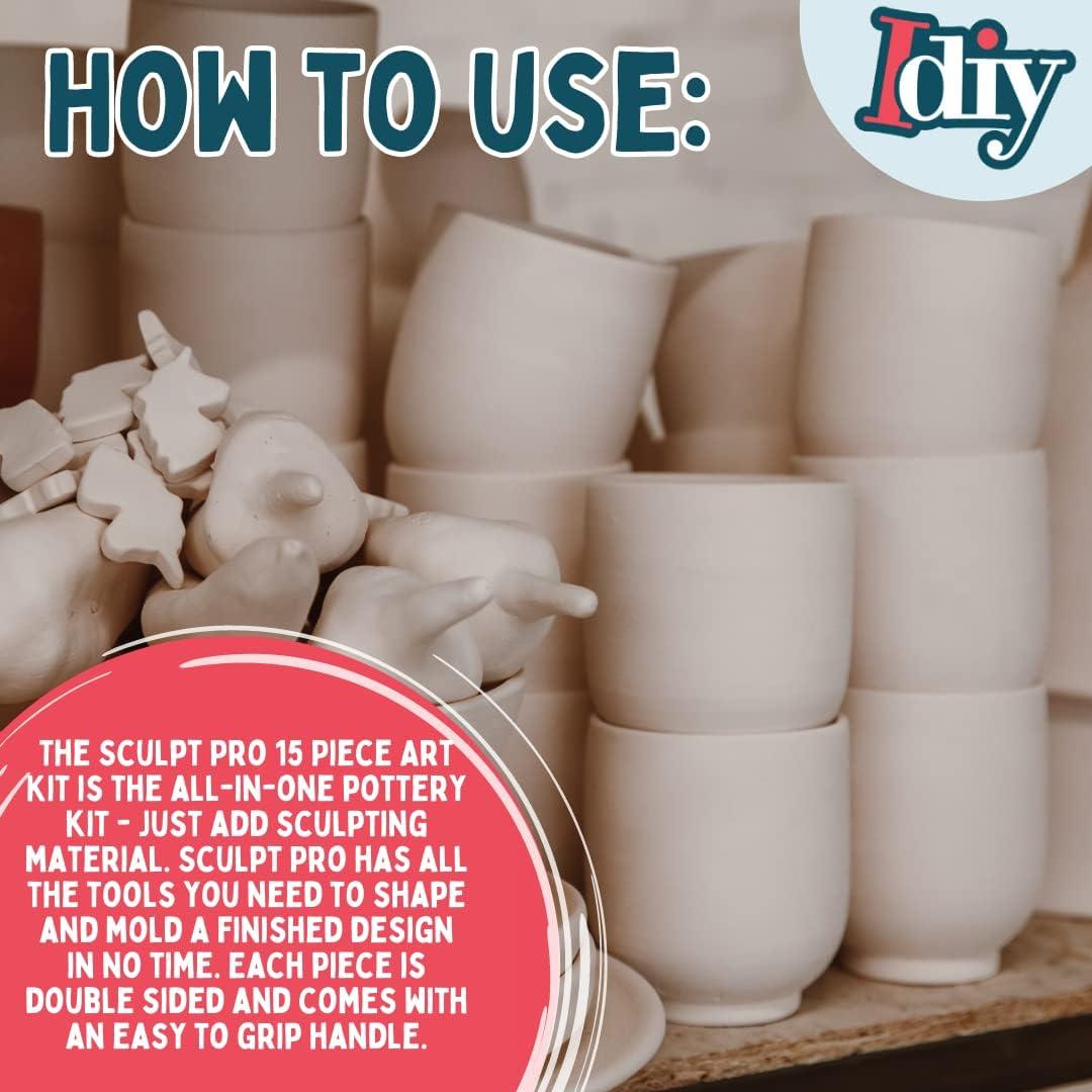 Kit de Herramientas de Cerámica Sculpt Pro - 15 Piezas