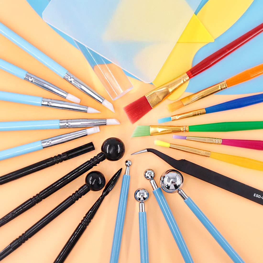 Conjunto de herramientas de modelado de arcilla Glarks 24Pcs