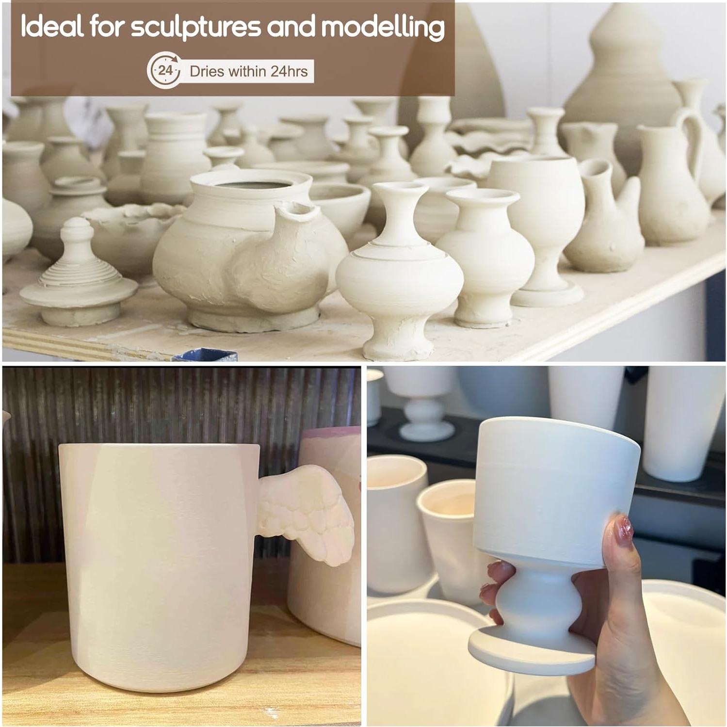 Kit de Arcilla Secada al Aire Katech 1.0 kg con 23 Herramientas