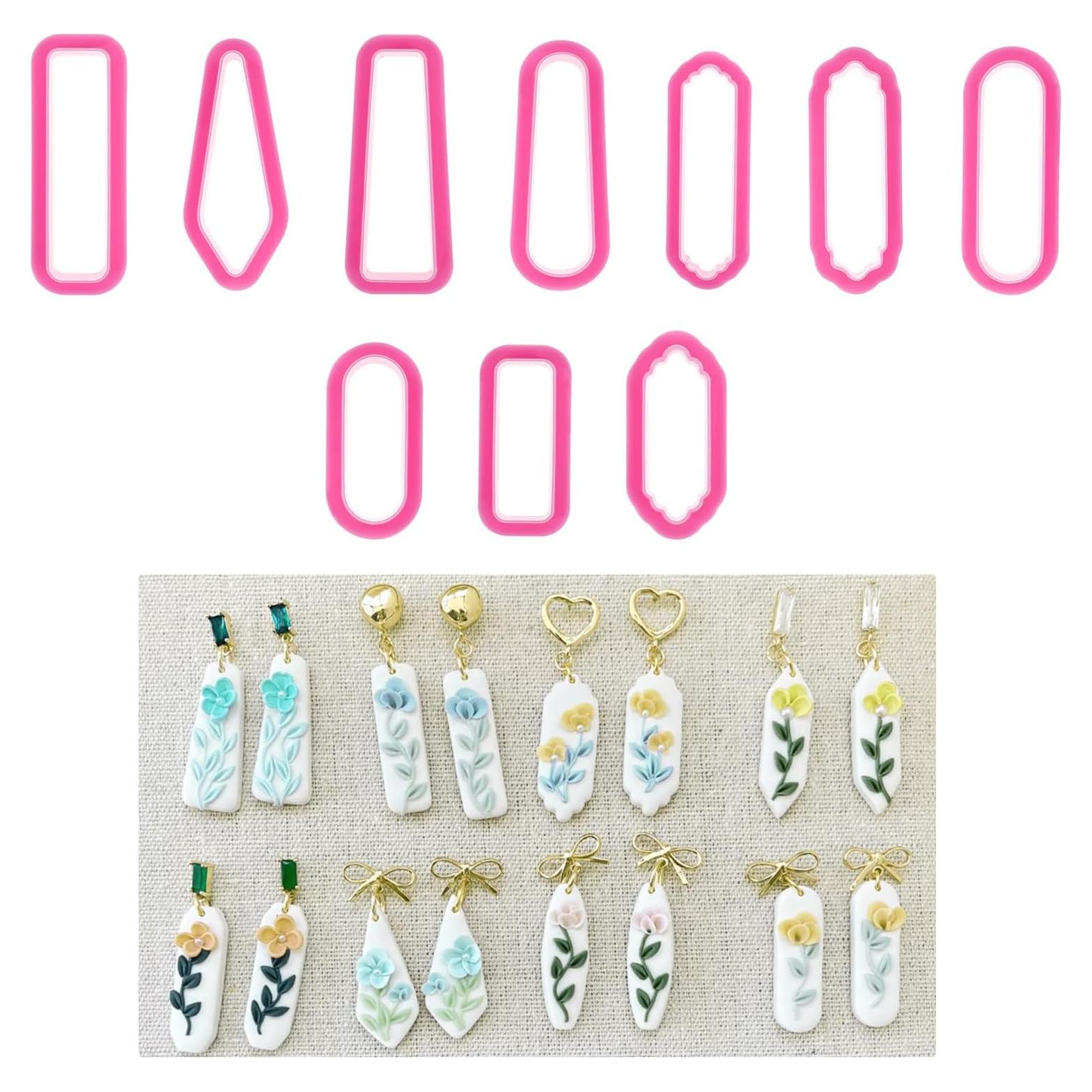 Cortadores de Arcilla de Polímero KALIONE 10 Piezas para Joyería