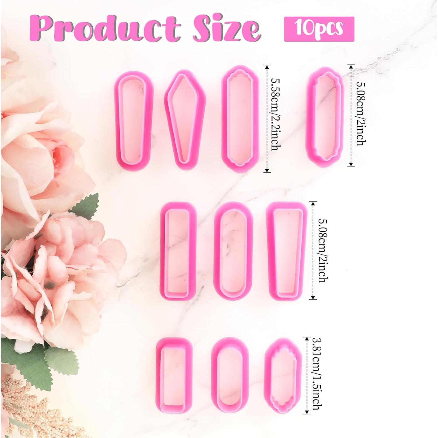 Cortadores de Arcilla de Polímero KALIONE 10 Piezas para Joyería