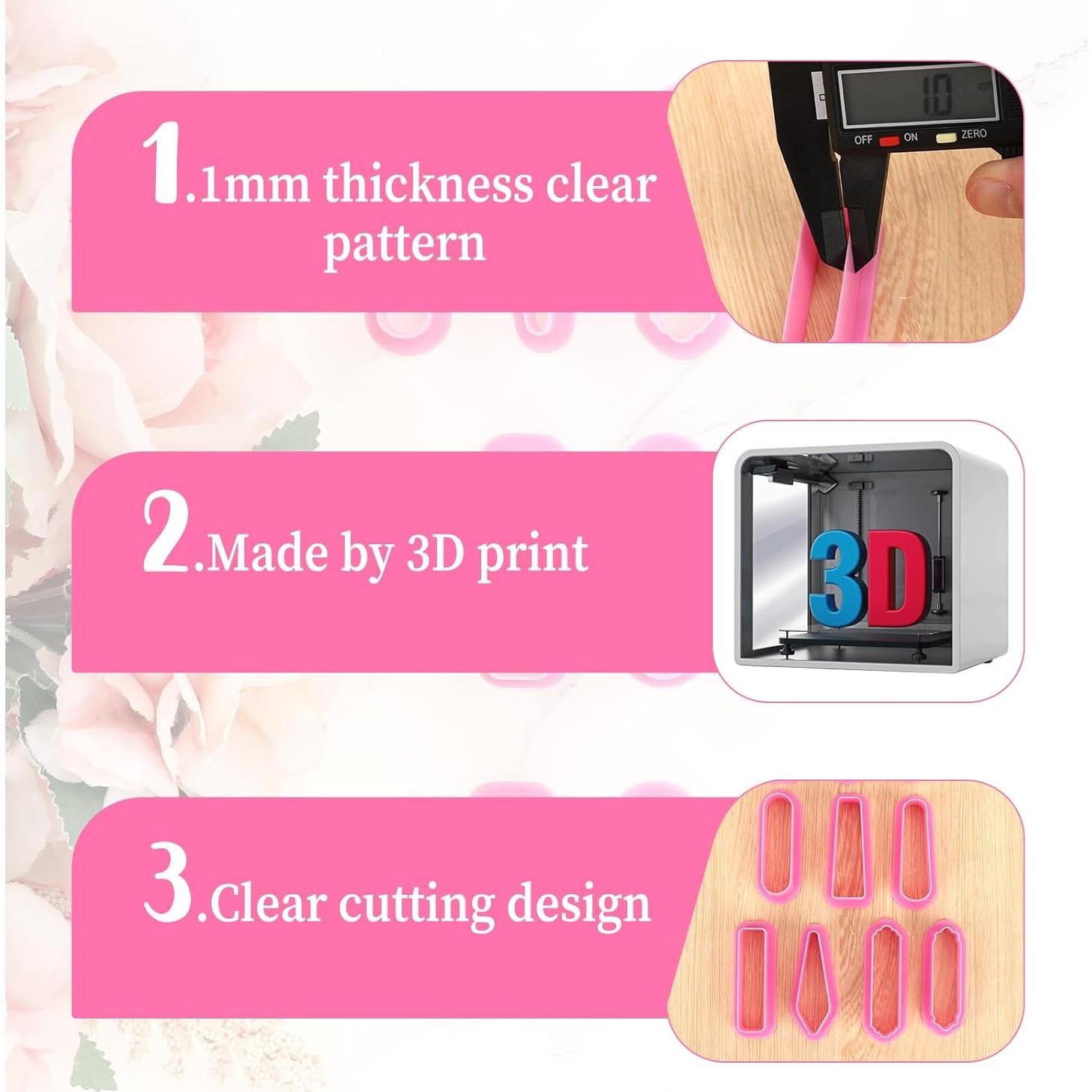 Cortadores de Arcilla de Polímero KALIONE 10 Piezas para Joyería