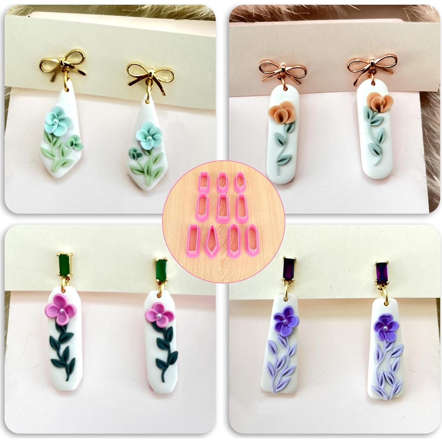 Cortadores de Arcilla de Polímero KALIONE 10 Piezas para Joyería