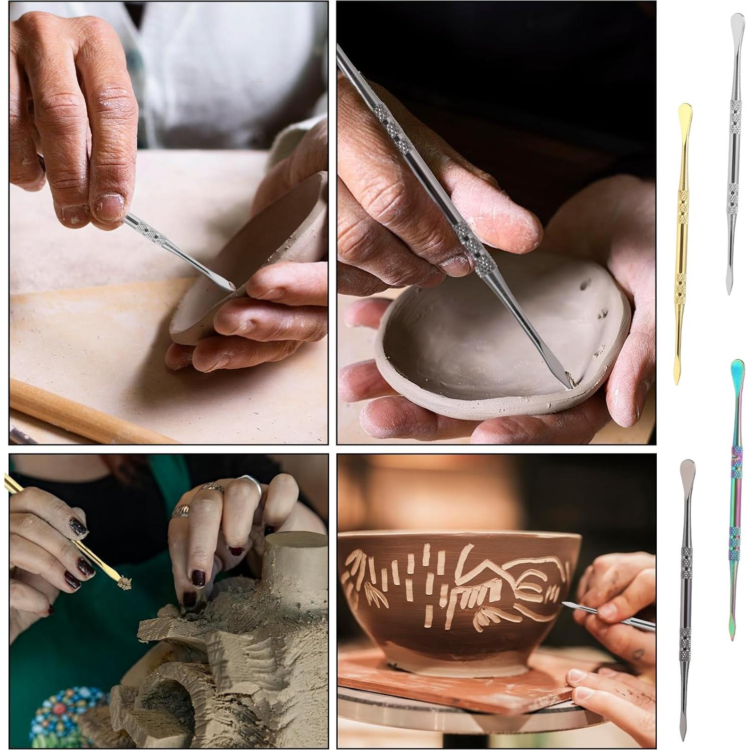 4 Herramientas de Tallado en Cera Acero Inoxidable Trinkrittey