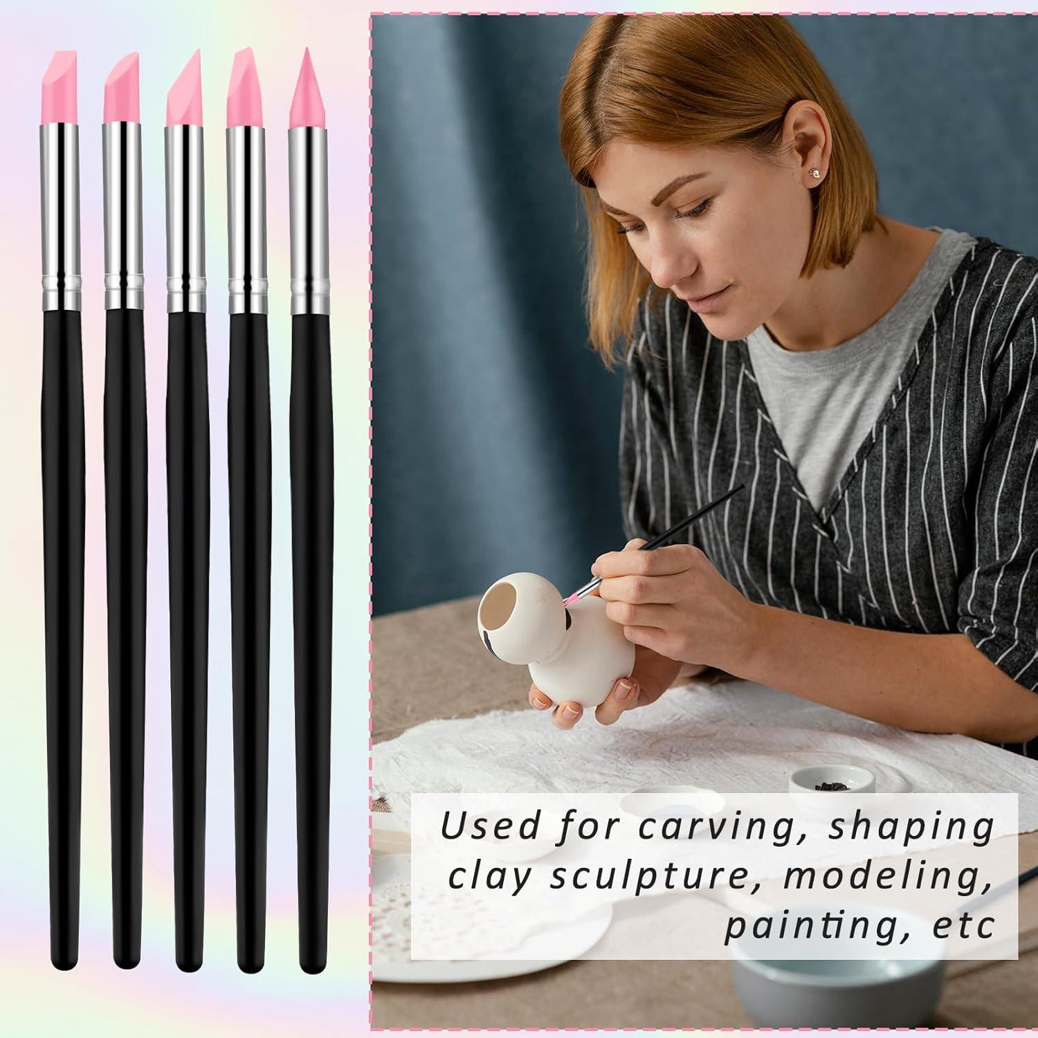 5 Pinceles de Silicona para Resina Lusofie 20cm Alta Calidad