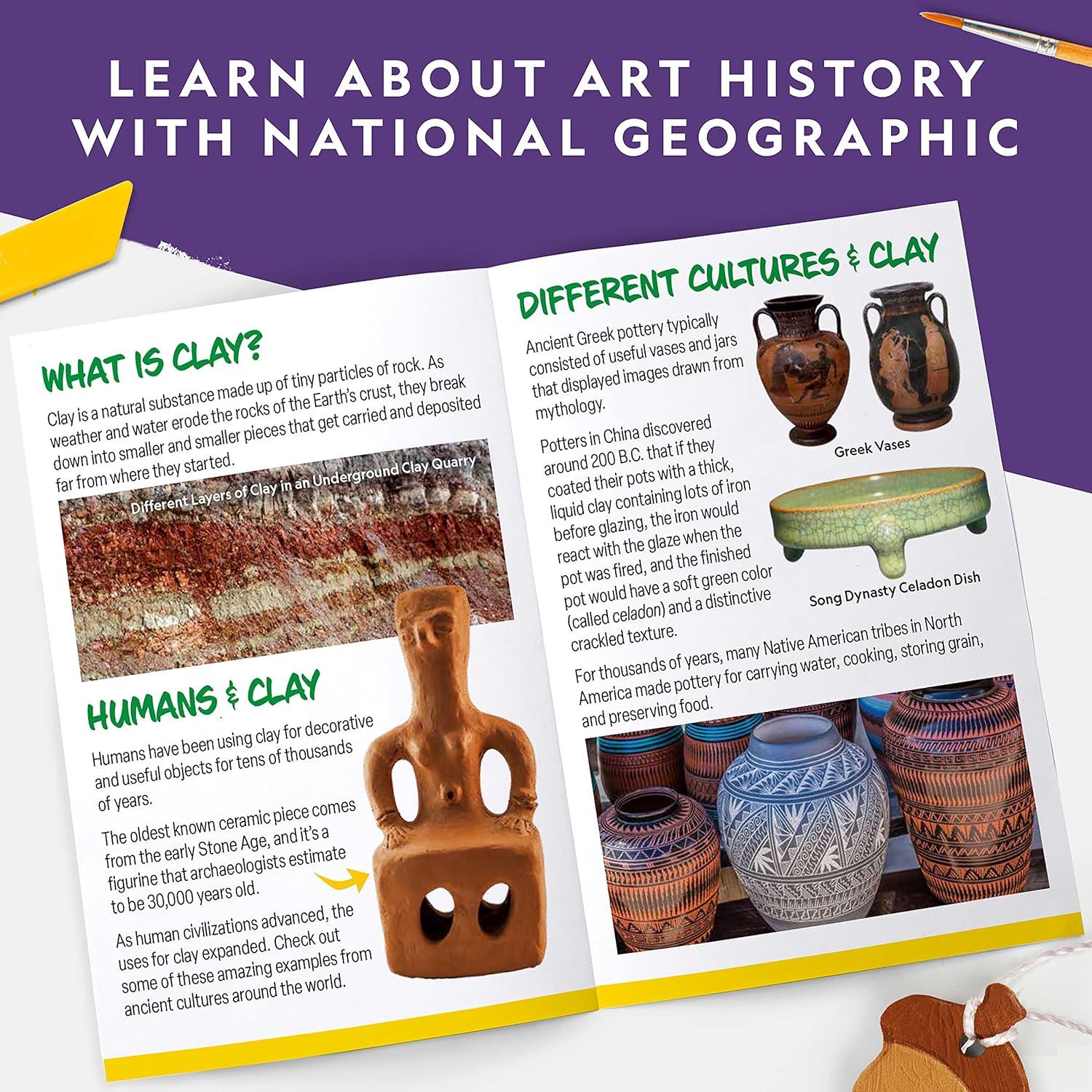 Kit de Artes y Oficios de Arcilla National Geographic - 0.91 kg, 12 Piezas