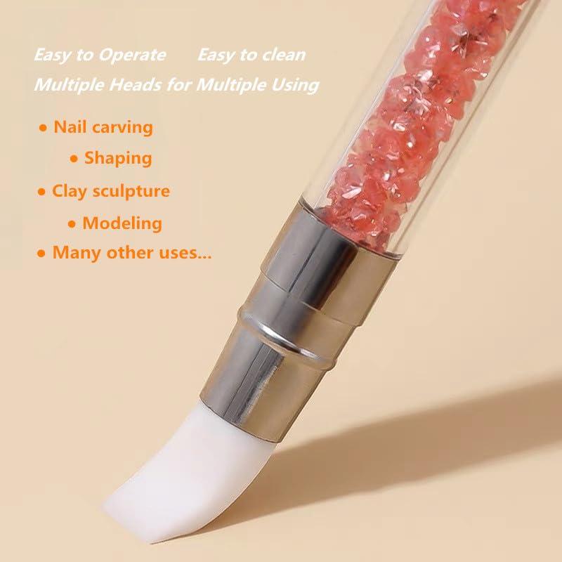 5 Piezas Bolígrafos de Escultura de Uñas FULINJOY - Herramientas de Silicona