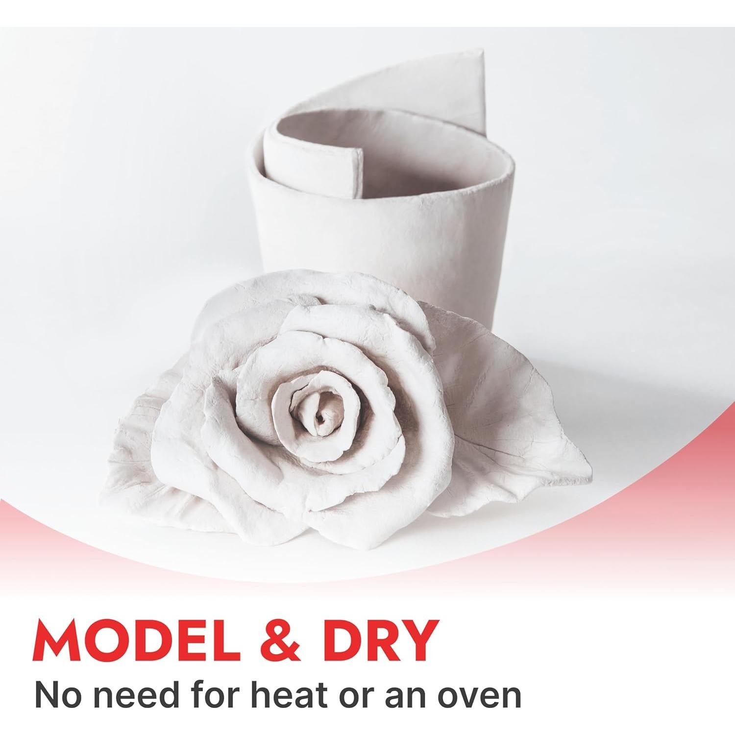 Arcilla de Modelado DAS 1 Kg Blanca que Endurece al Aire