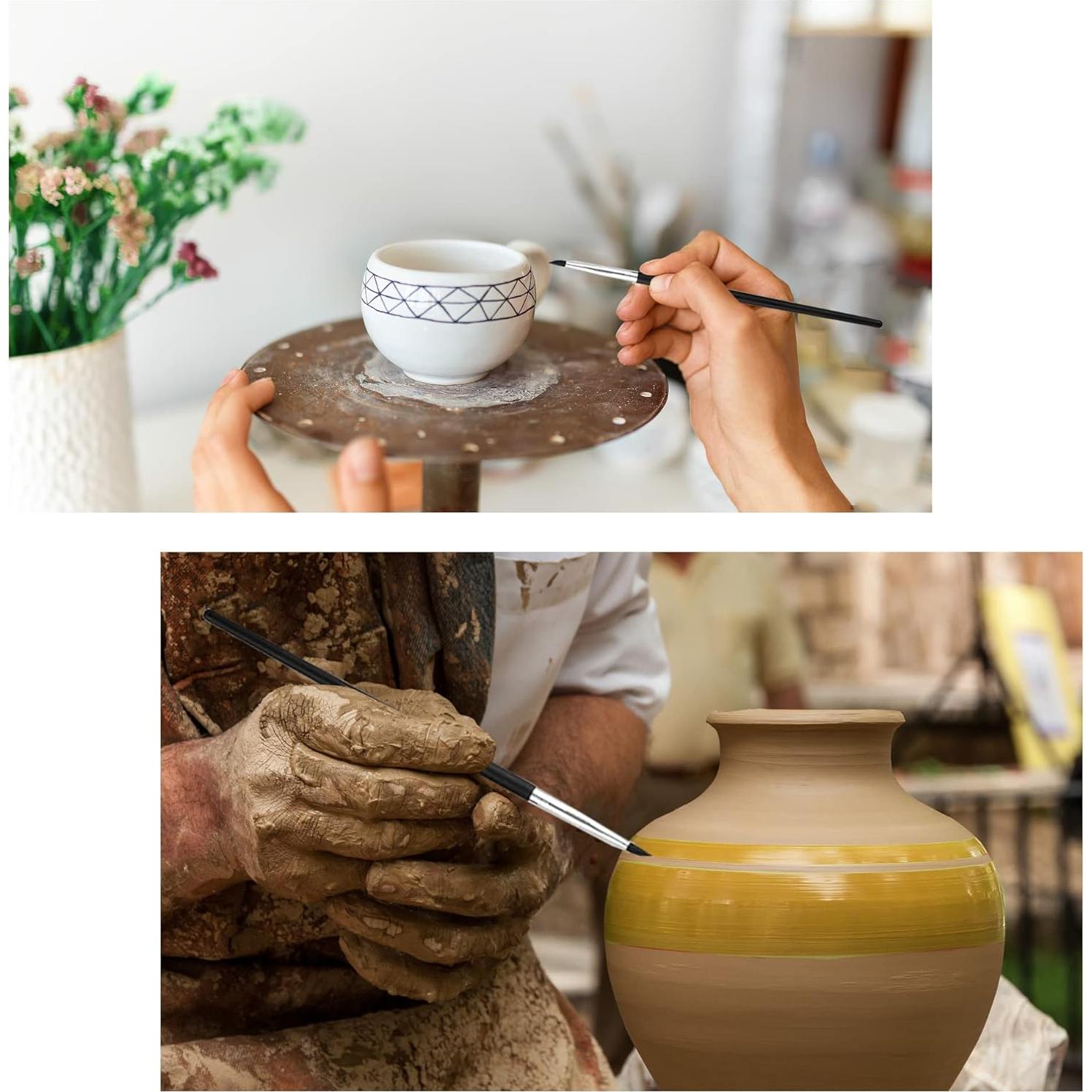 Pinceles de Pintura de Silicona Sdanart 5 Piezas Tamaño 4