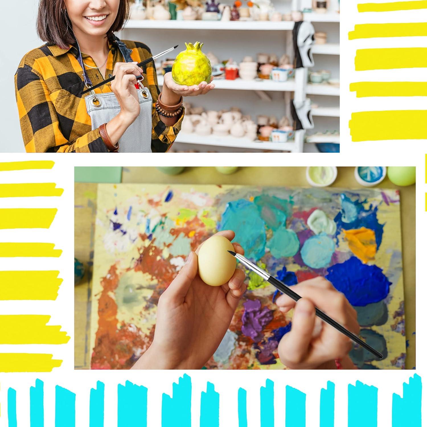 Pinceles de Pintura de Silicona Sdanart 5 Piezas Tamaño 4