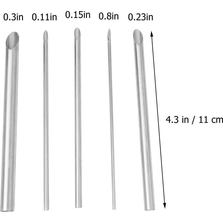 Juego de 5 Cortadores de Círculo Acero Inoxidable STOBOK 11cm