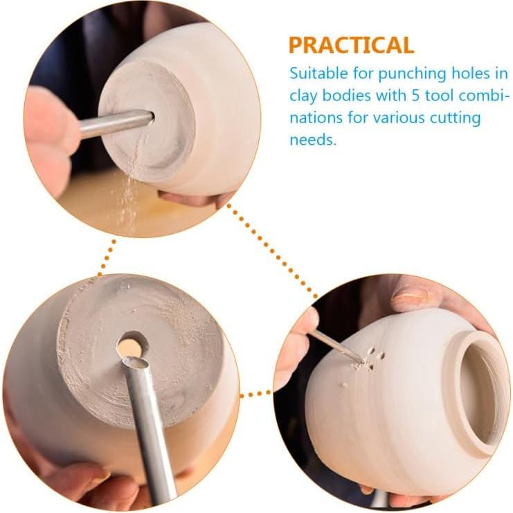 Juego de 5 Cortadores de Círculo Acero Inoxidable STOBOK 11cm