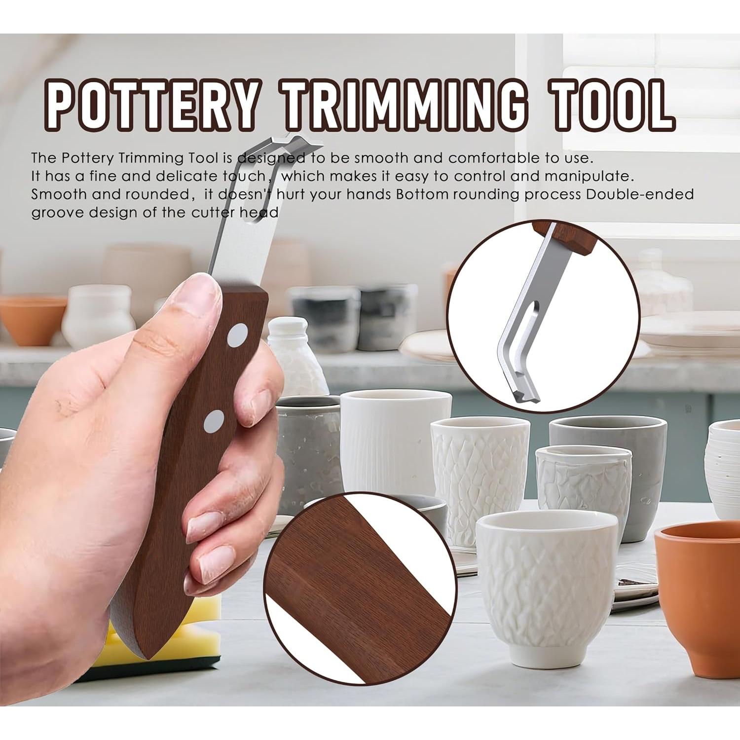 Herramienta de Recorte de Cerámica NISITEM con Mango de Nogal