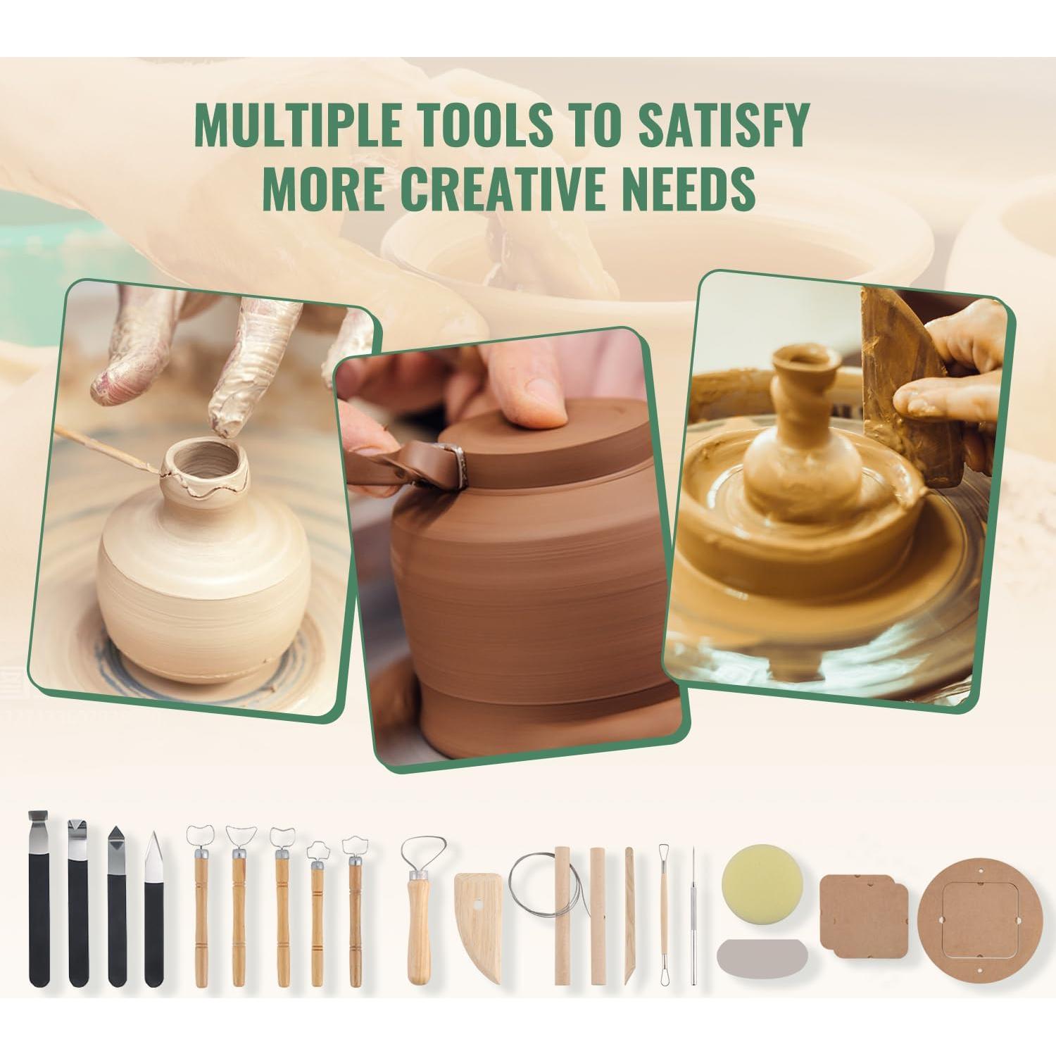 Torno de Alfarería Huanyu 30cm Eléctrico con Pedal y LCD 350W