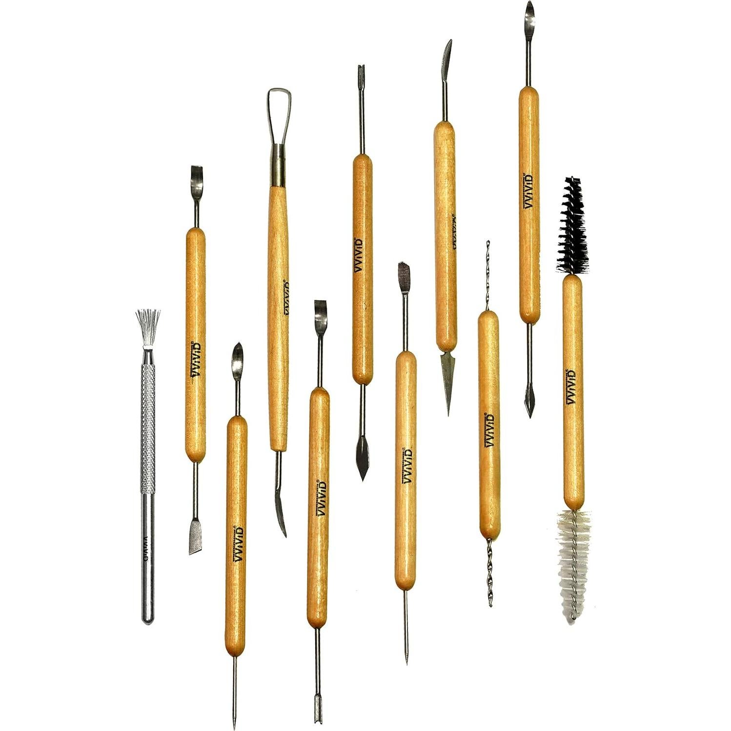 Kit de Herramientas de Escultura VViViD 11 Piezas Acero Doble Cara