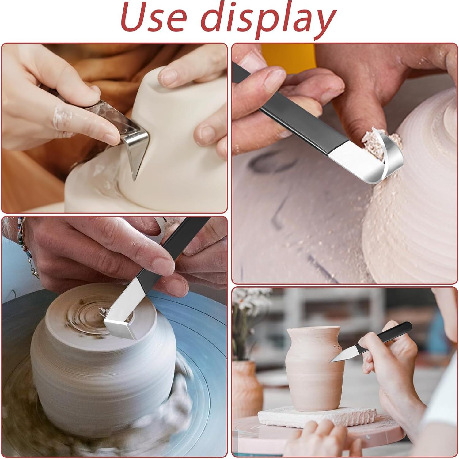 Juego de herramientas de tallado de cerámica Bruislard 4 piezas