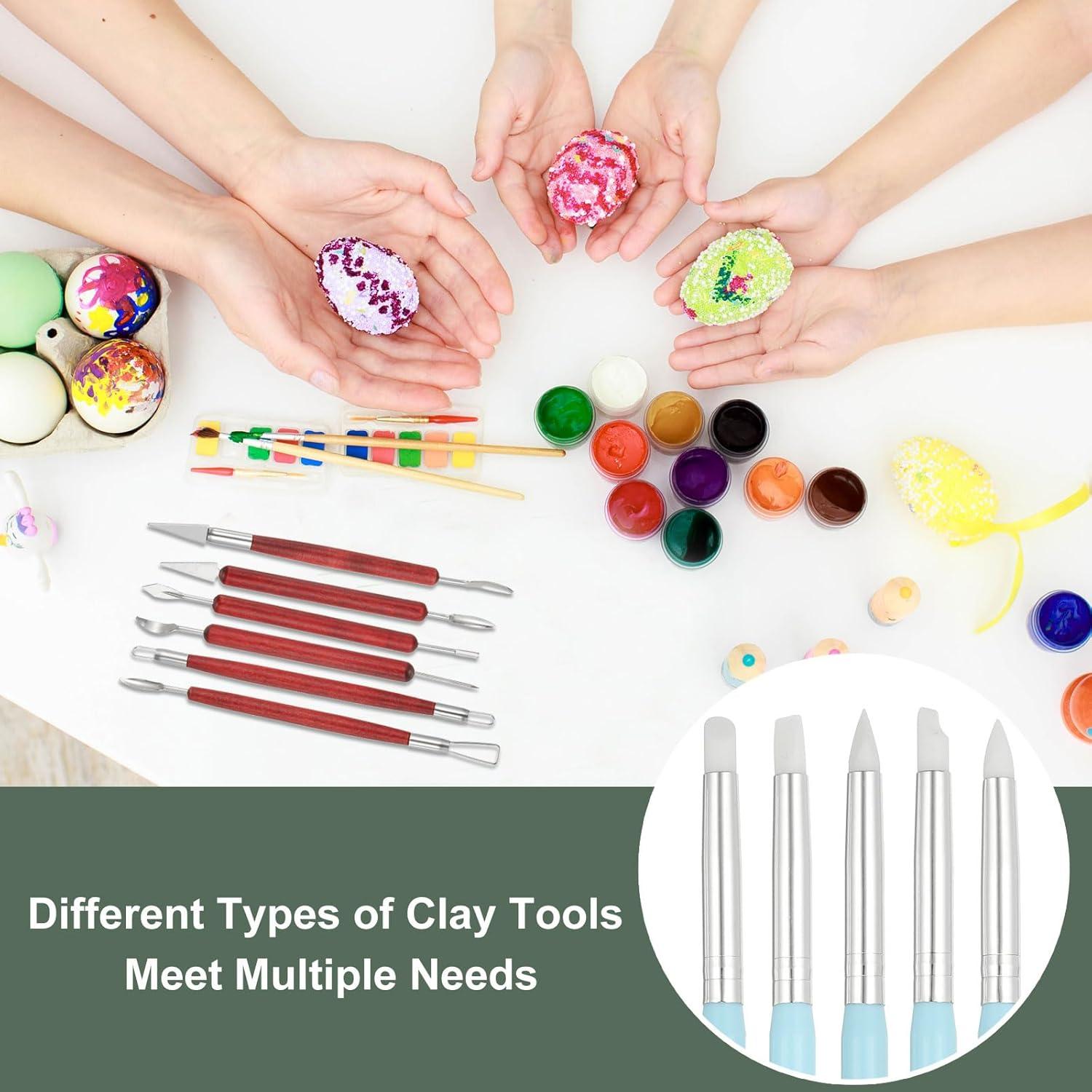 Juego de 11 Herramientas de Esculpir Arcilla YOKIVE - Azul Cielo