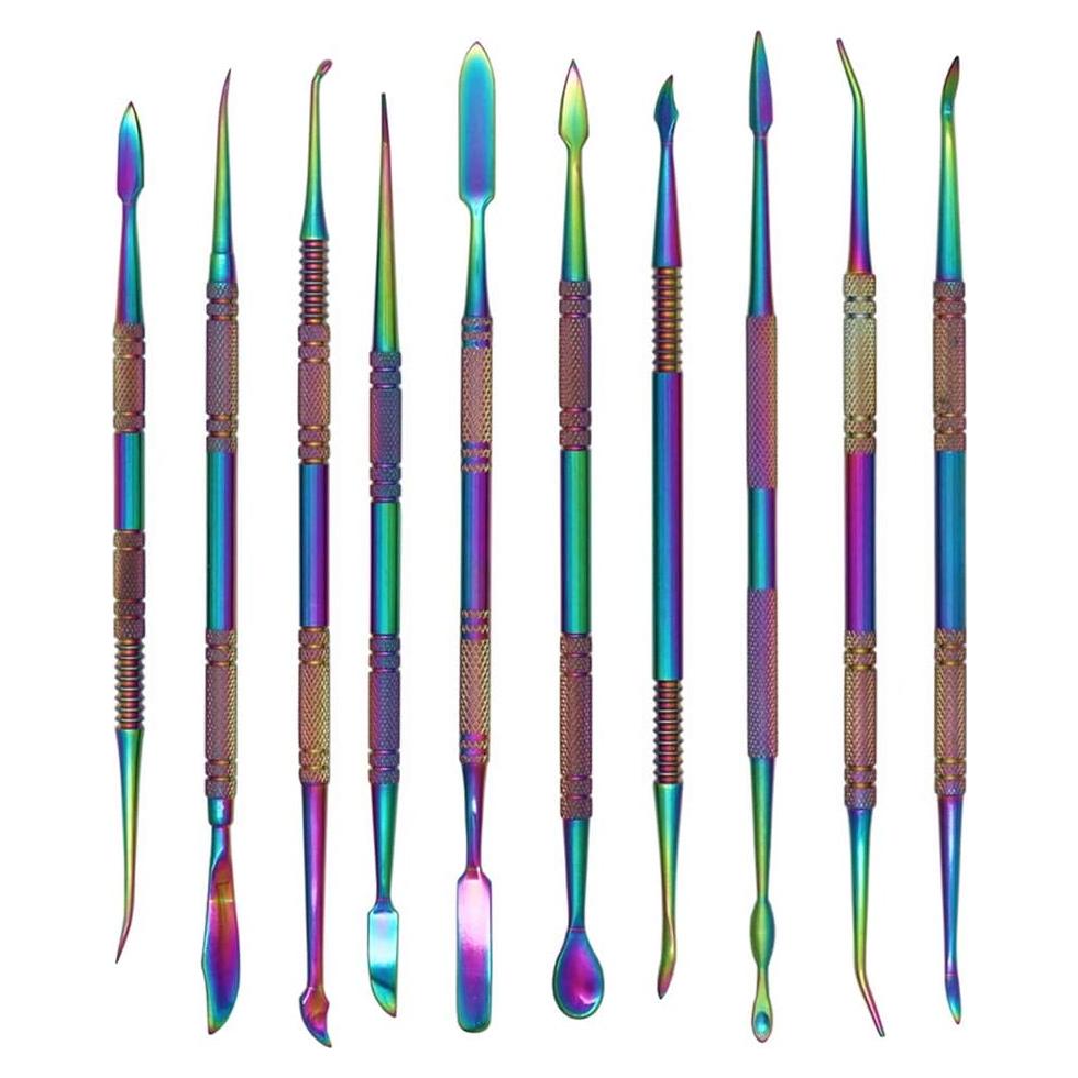 Juego de herramientas de cera SKMZ 10 piezas acero inoxidable