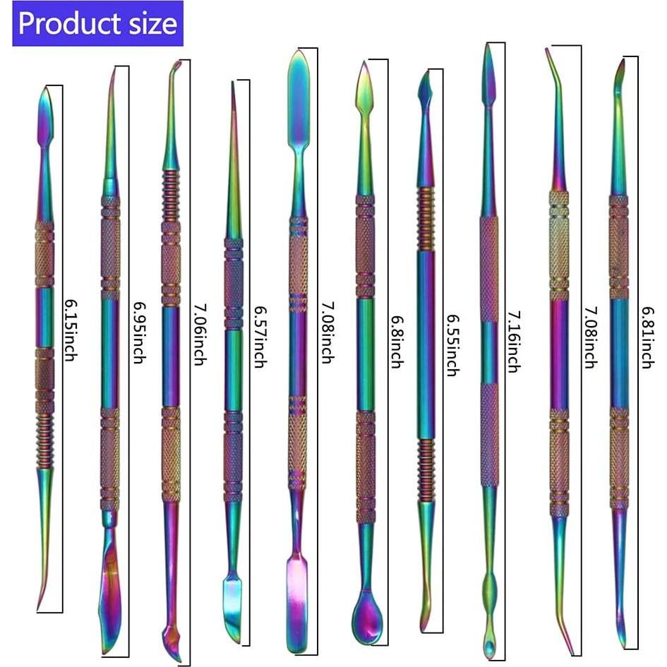 Juego de herramientas de cera SKMZ 10 piezas acero inoxidable