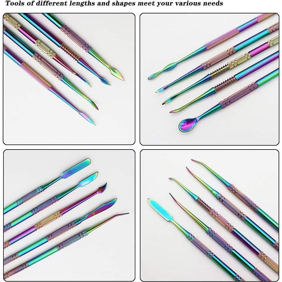Juego de herramientas de cera SKMZ 10 piezas acero inoxidable