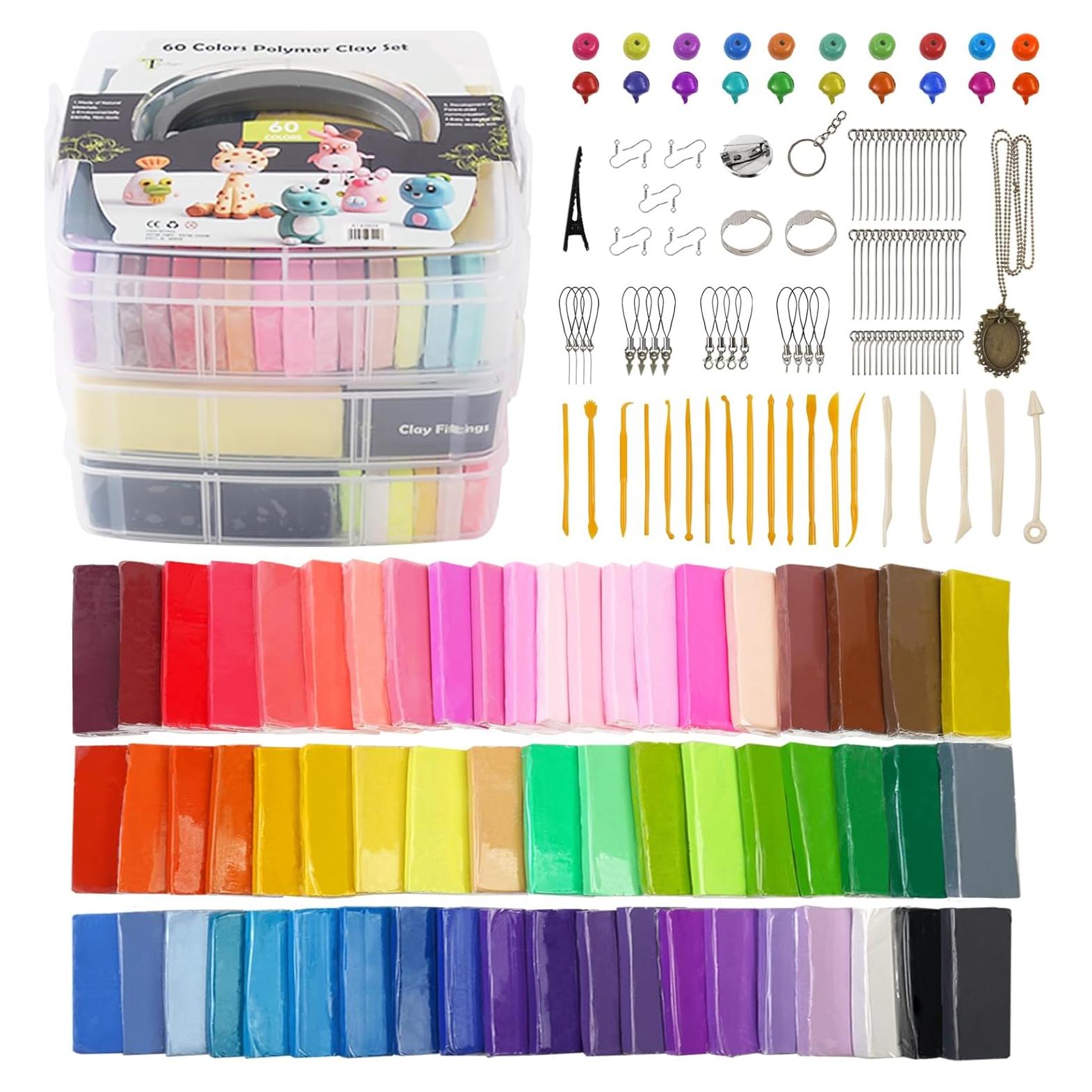 Juego de Arcilla Polimérica 60 Colores Tavolozza 28.35g