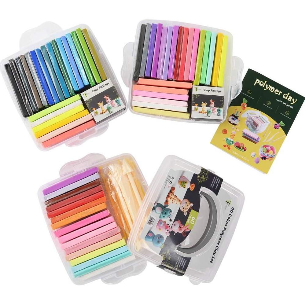 Juego de Arcilla Polimérica 60 Colores Tavolozza 28.35g