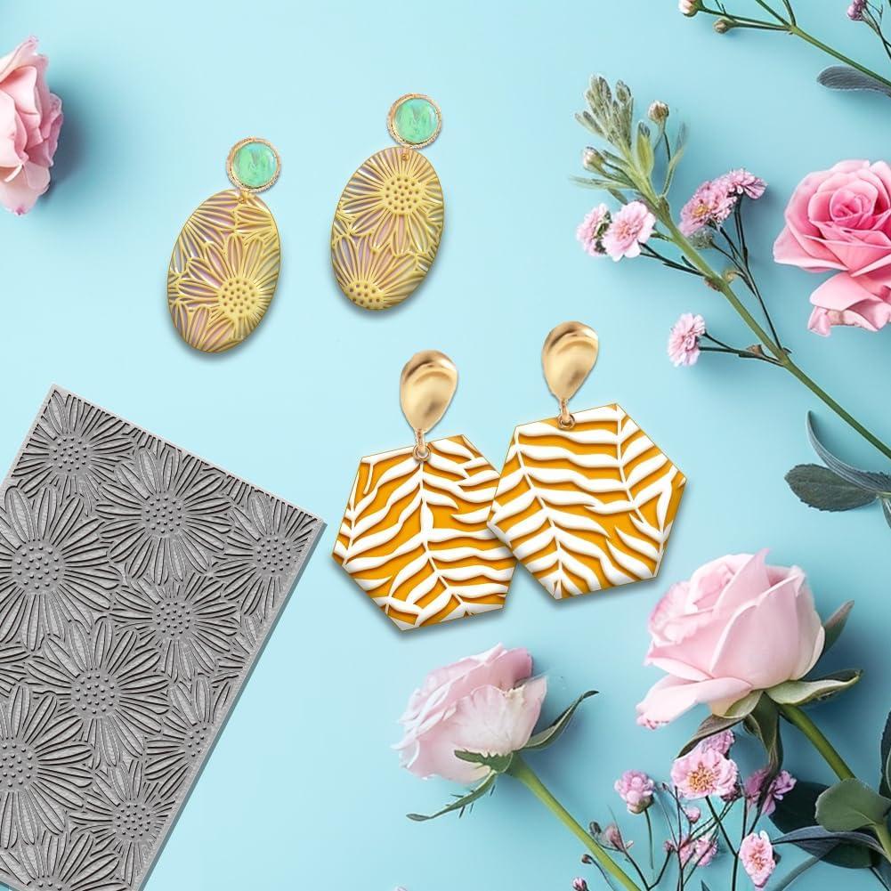 Juego de 4 Hojas de Textura de Arcilla Polimérica ACRNIGHEET