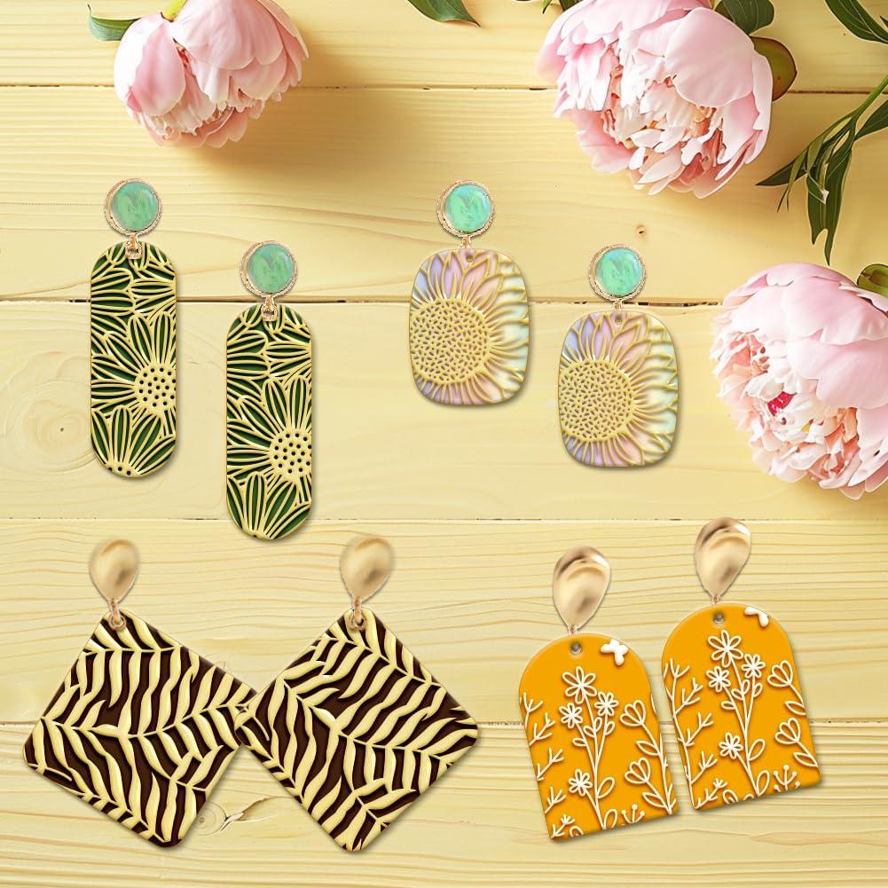 Juego de 4 Hojas de Textura de Arcilla Polimérica ACRNIGHEET