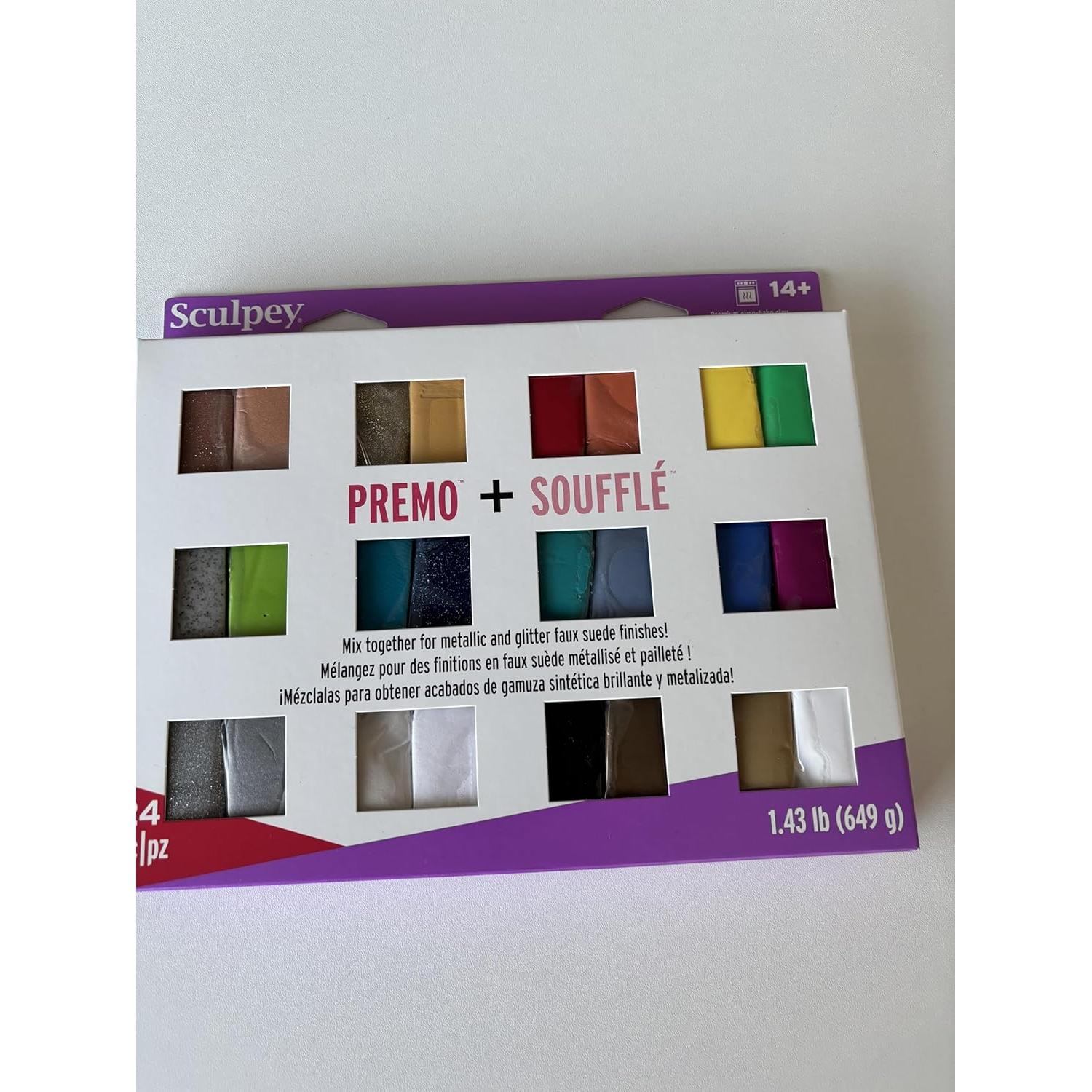 Set de 24 Colores de Arcilla Polimérica Sculpey Soufflé y Premo