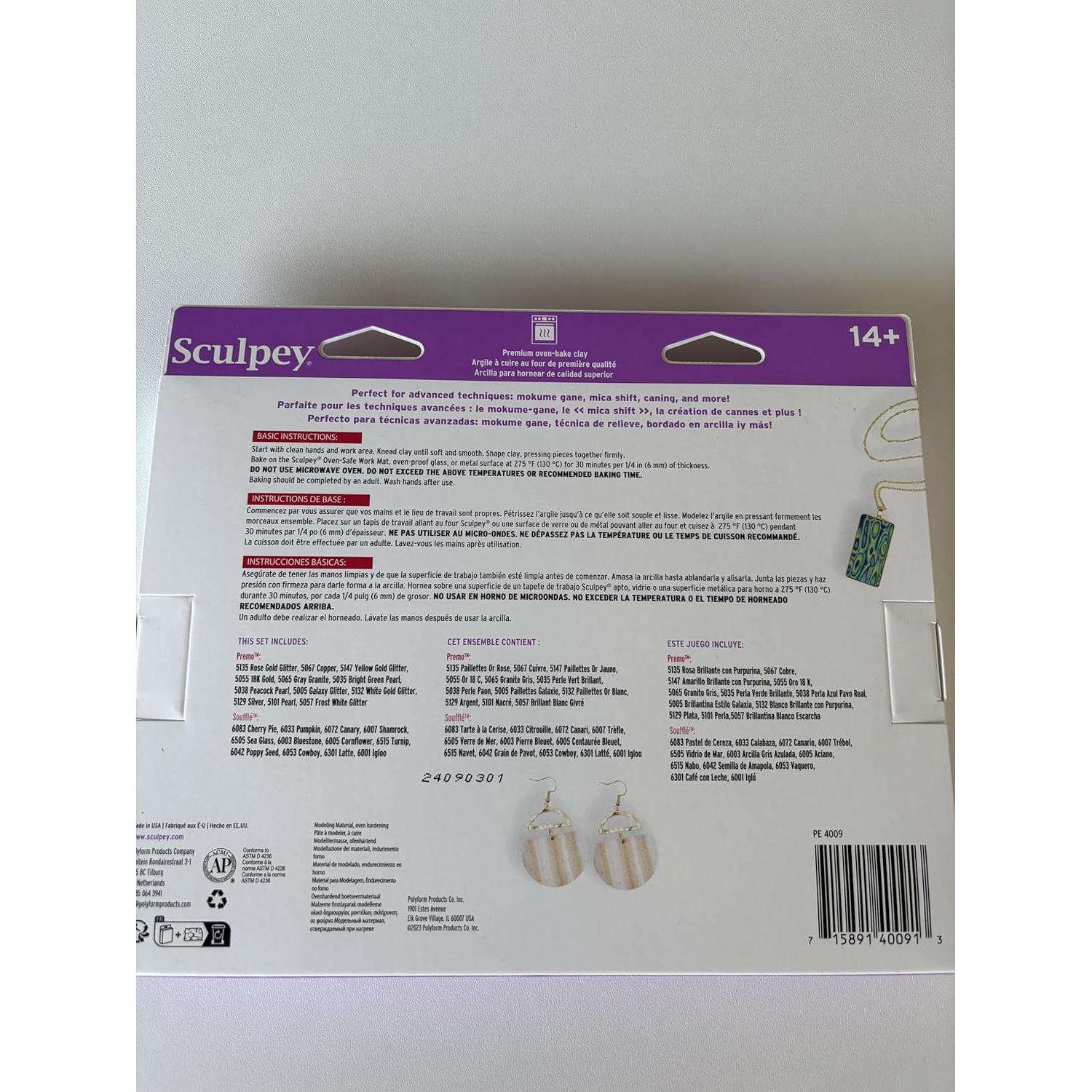 Set de 24 Colores de Arcilla Polimérica Sculpey Soufflé y Premo