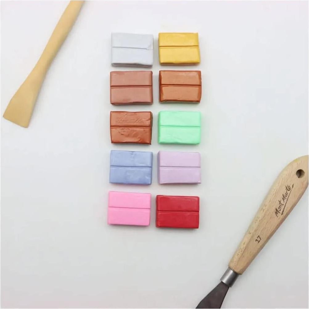 Juego de Arcilla Polimérica Mont Marte - 10 Colores Metálicos - 100g