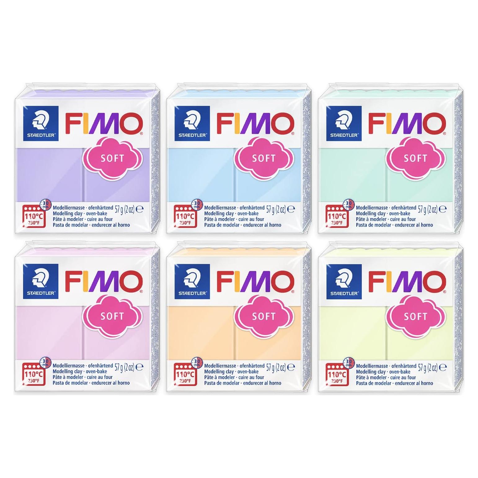 Set de 6 Arcillas Poliméricas FIMO Soft Pastel 57g