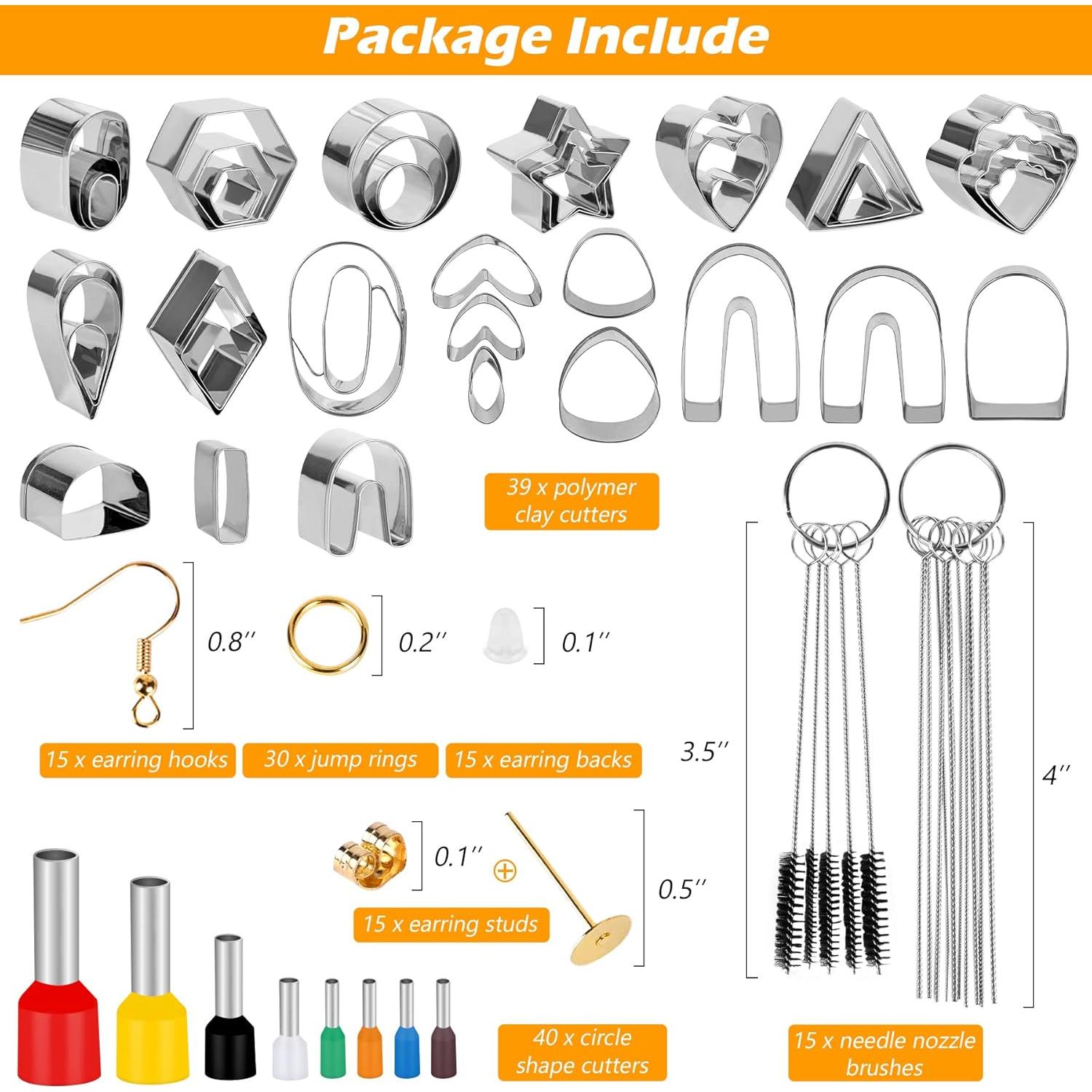 Kit de Cortadores de Arcilla Kikerike 169 Piezas para Joyería