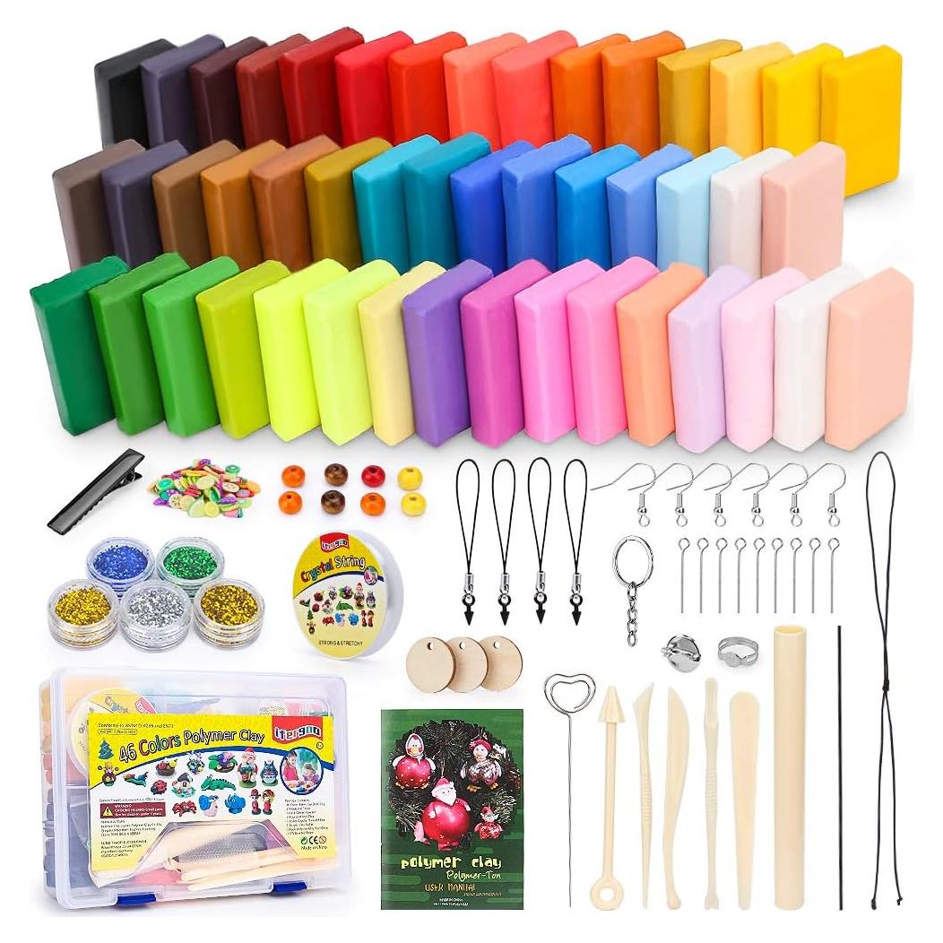 Arcilla Polimérica ifergoo 46 Colores 1.2 kg Horneable No Tóxica