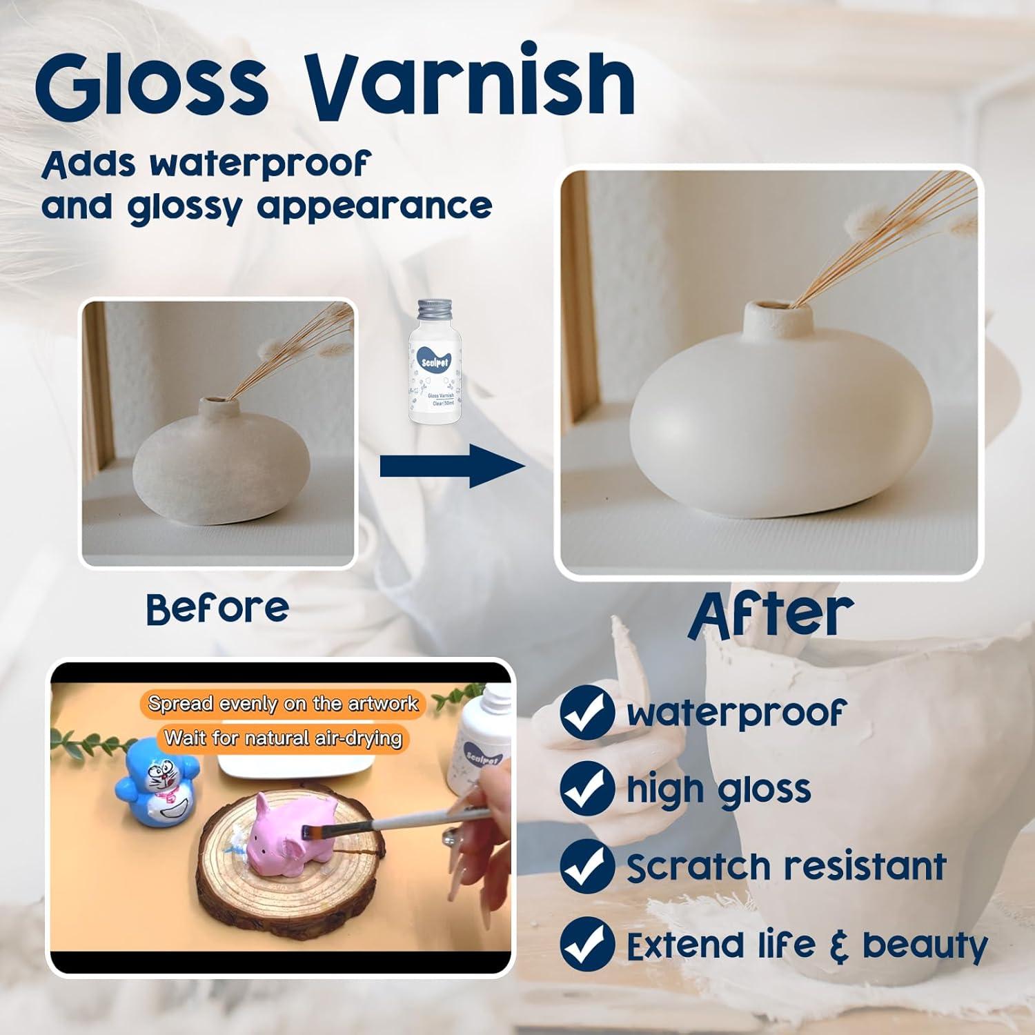 Kit de Cerámica 1DFAUL con 2kg de Arcilla Secada al Aire