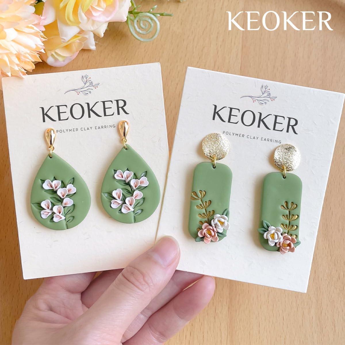 Sellos de Arcilla Polimérica KEOKER - 7 Formas de Hojas