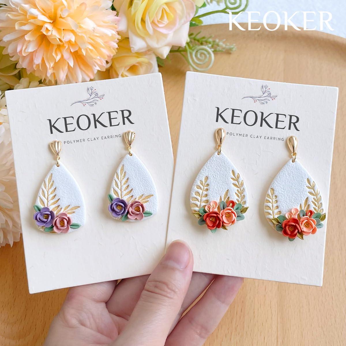 Sellos de Arcilla Polimérica KEOKER - 7 Formas de Hojas