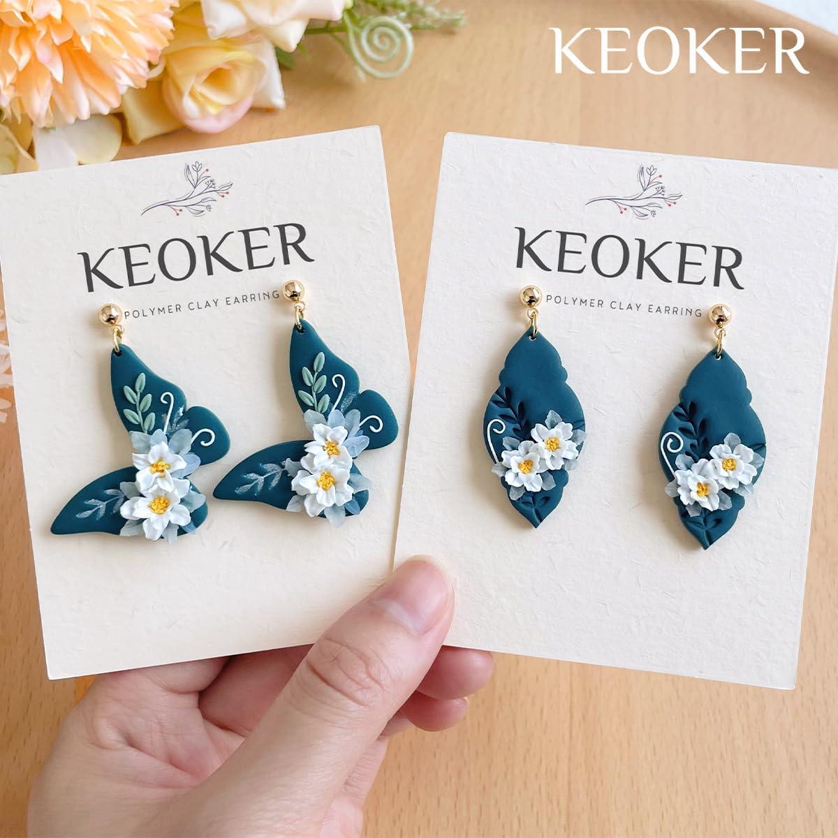 Sellos de Arcilla Polimérica KEOKER - 7 Formas de Hojas