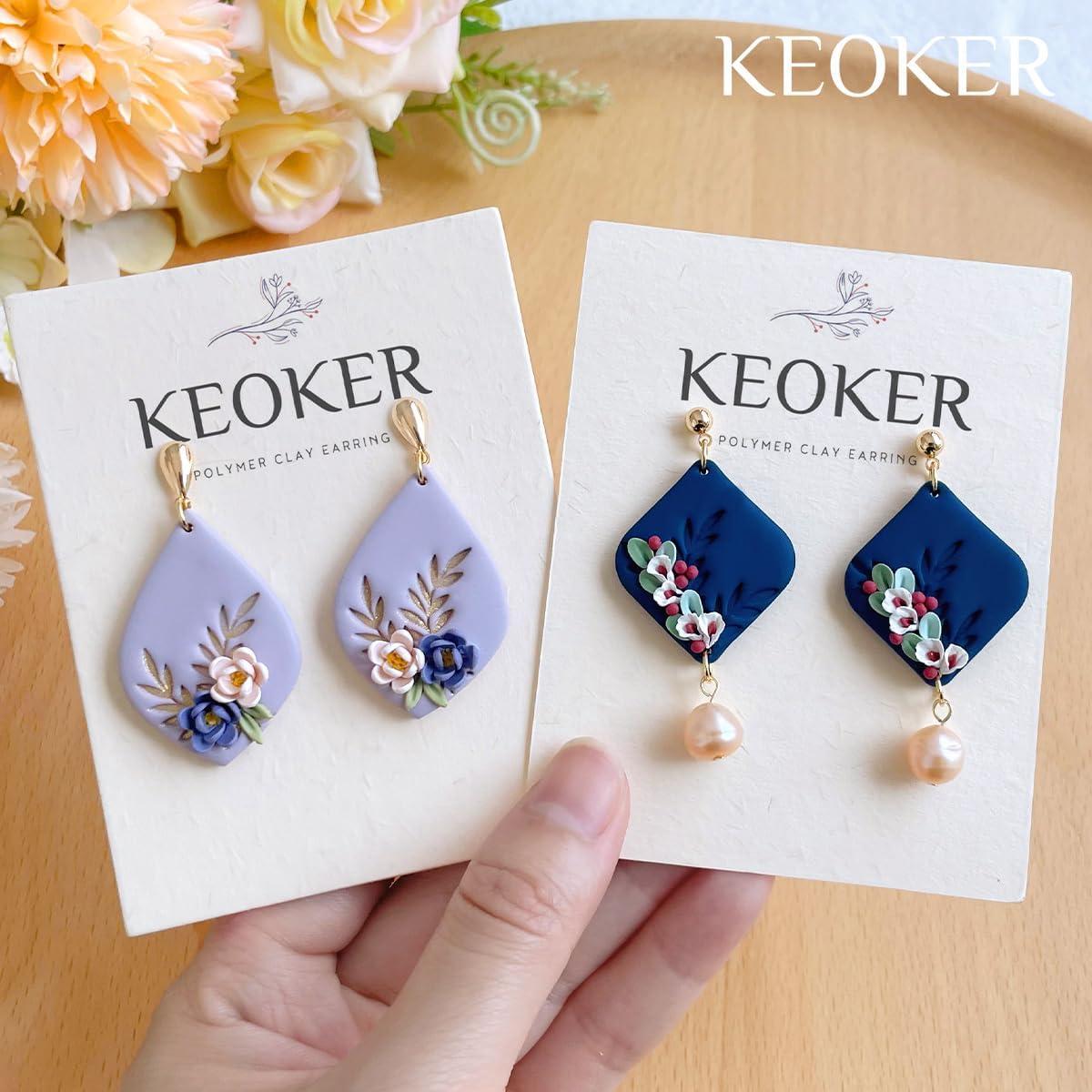 Sellos de Arcilla Polimérica KEOKER - 7 Formas de Hojas