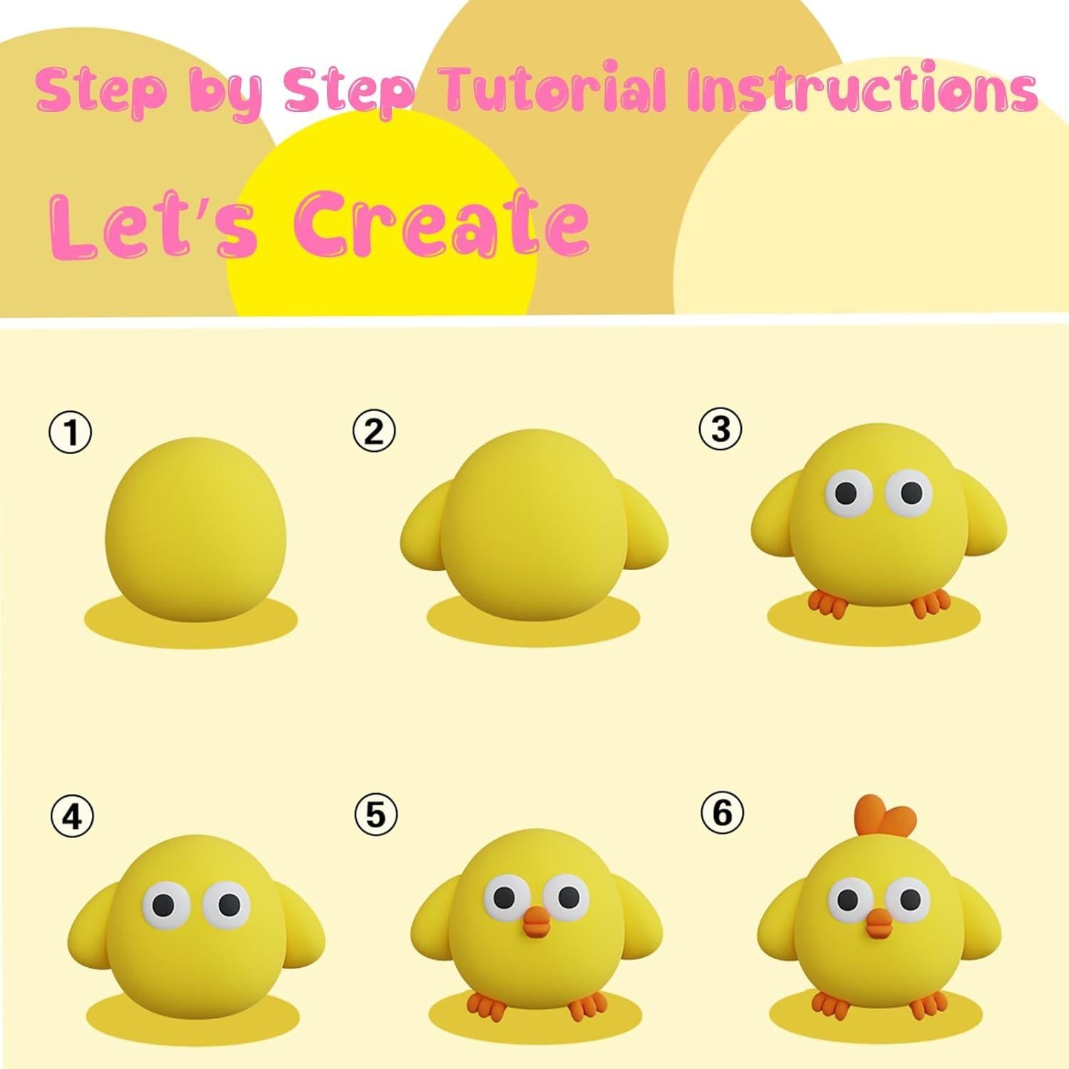 Kit de Arcilla Secada al Aire WOKWCI - 12 Cajas de Animales DIY