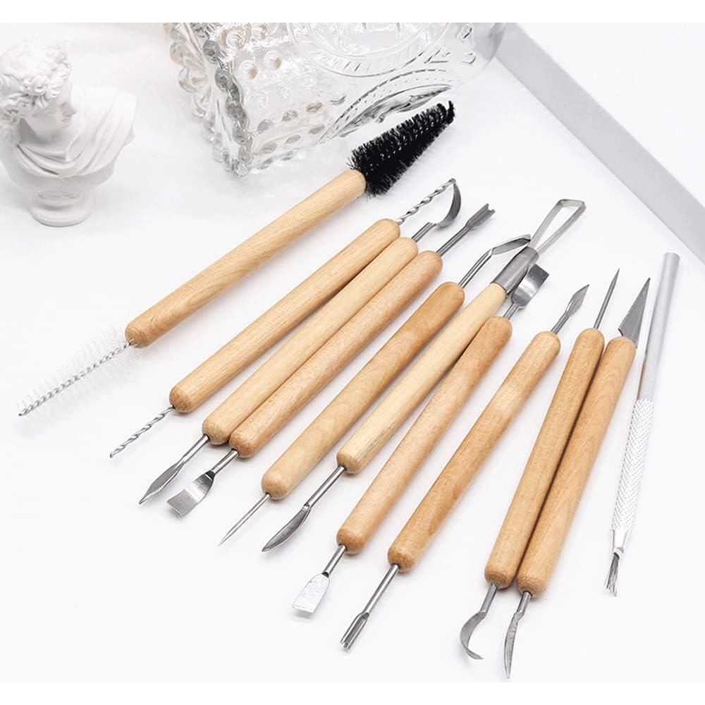 Conjunto de 11 Herramientas de Escultura en Arcilla H-Tesco