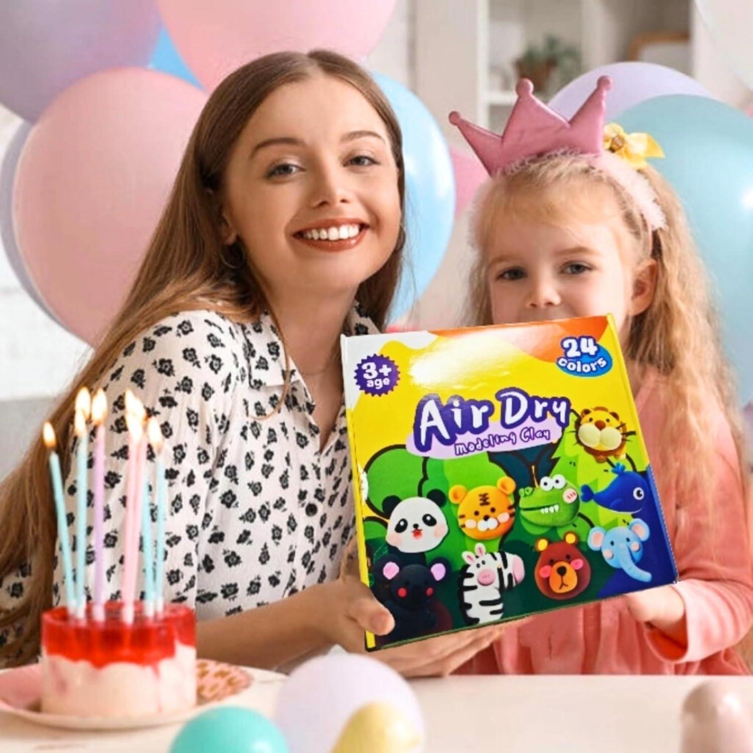 Kit de Arcilla Secada al Aire NafuXiaJJia 24 Colores con Herramientas