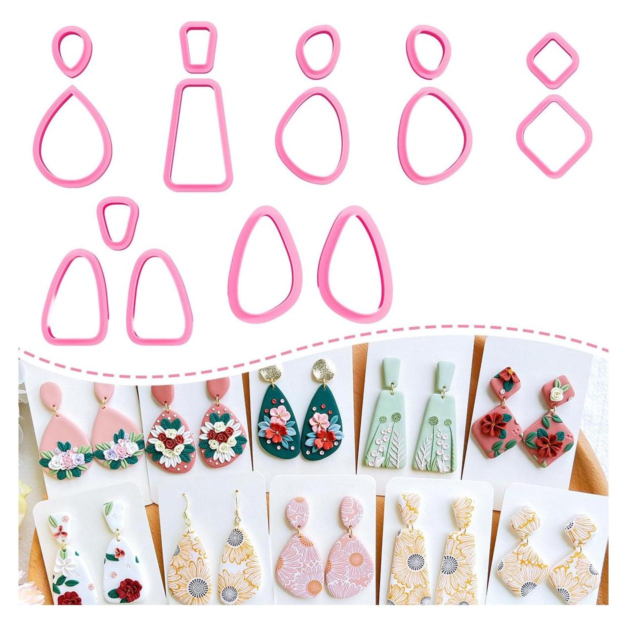 Cortadores de Arcilla Polimérica Keoker 15 Formas para Aretes