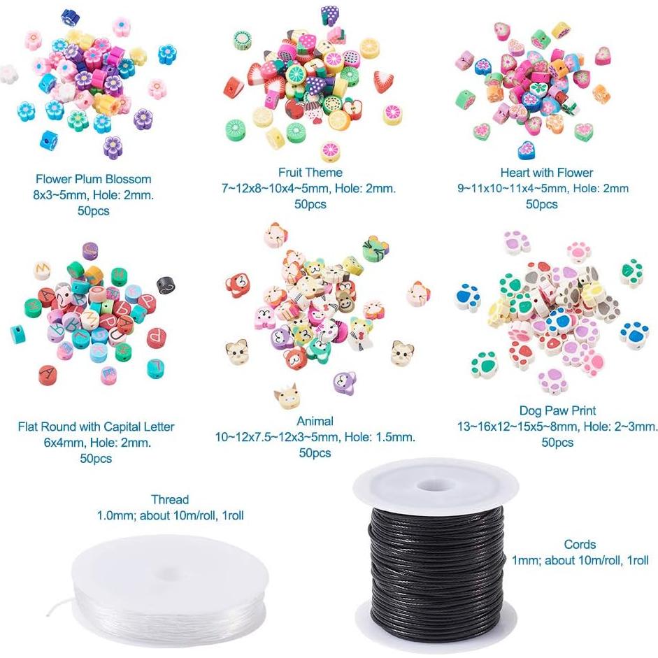 Kit de Joyería PH PandaHall 300pcs Perlas de Arcilla Polimérica