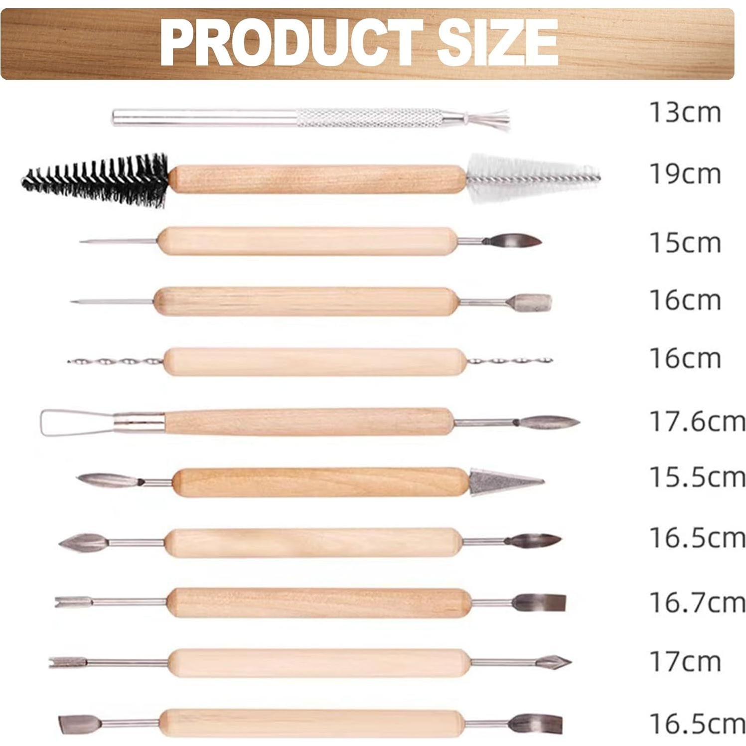 Juego de Herramientas de Escultura en Arcilla LINPHCEY 11 Piezas