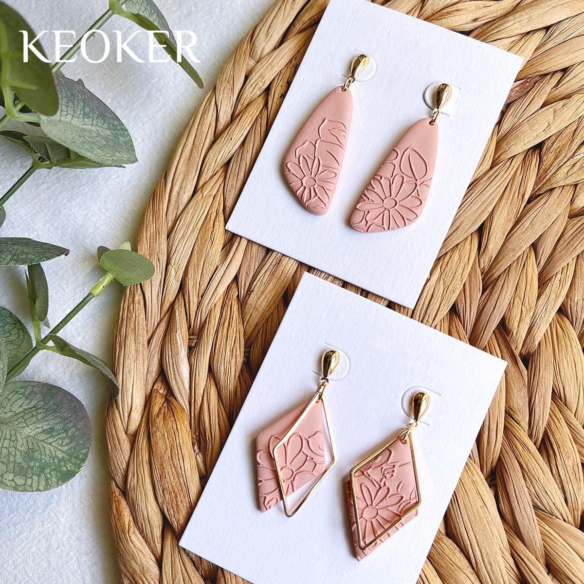 Hojas de Textura de Arcilla Polimérica Keoker Floral B - 1 Unidad