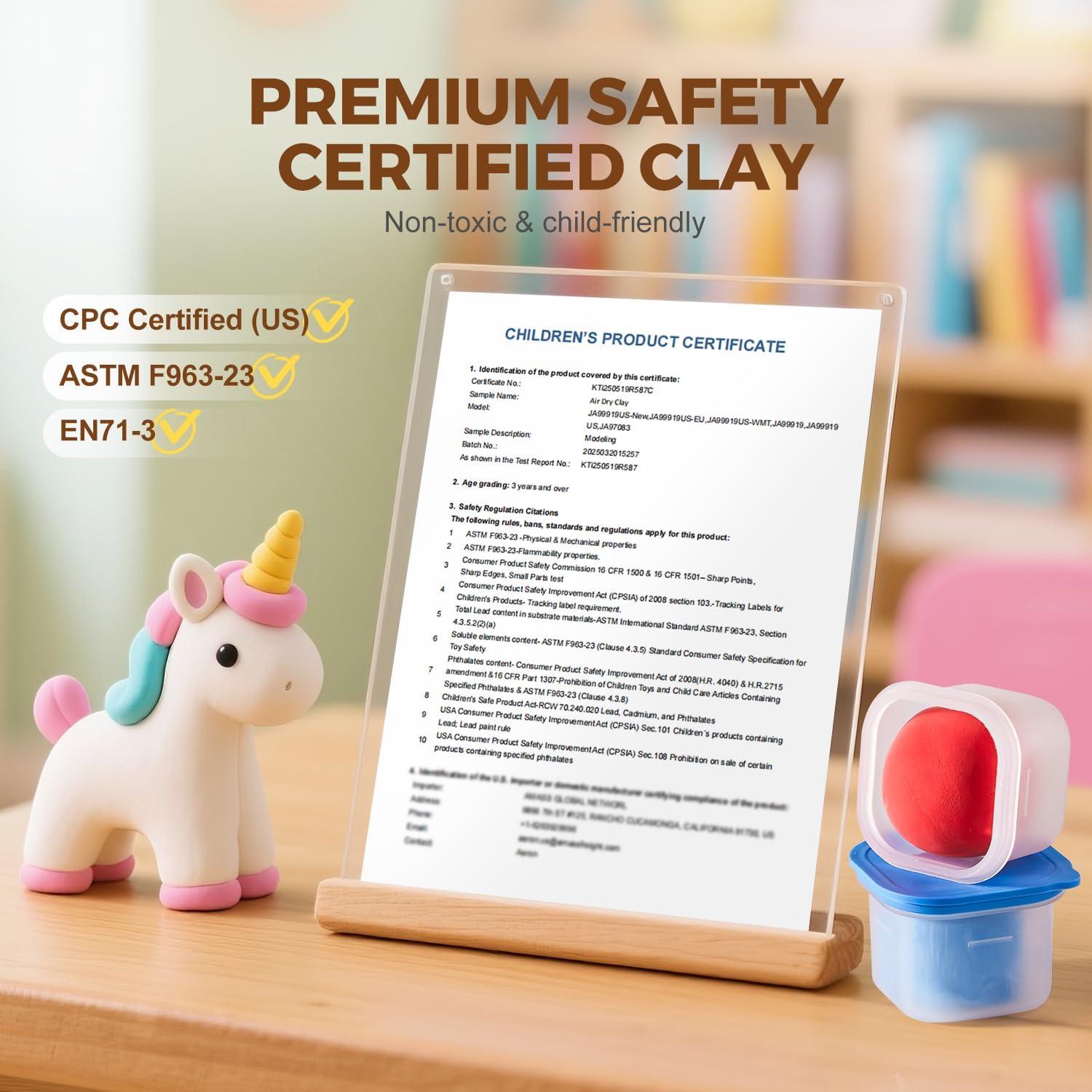 Kit de Arcilla Secada al Aire Jar Melo 24 Colores con Herramientas