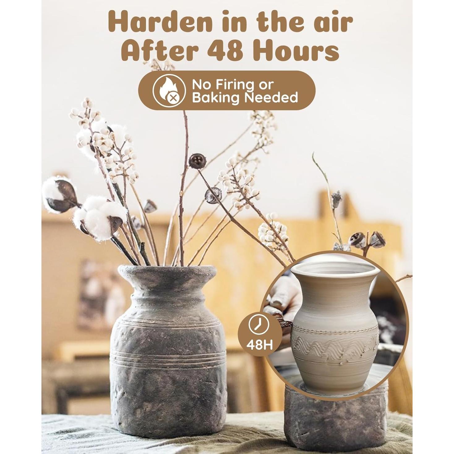 Kit de Arcilla Secada al Aire Anpro 46 en 1 para Adultos