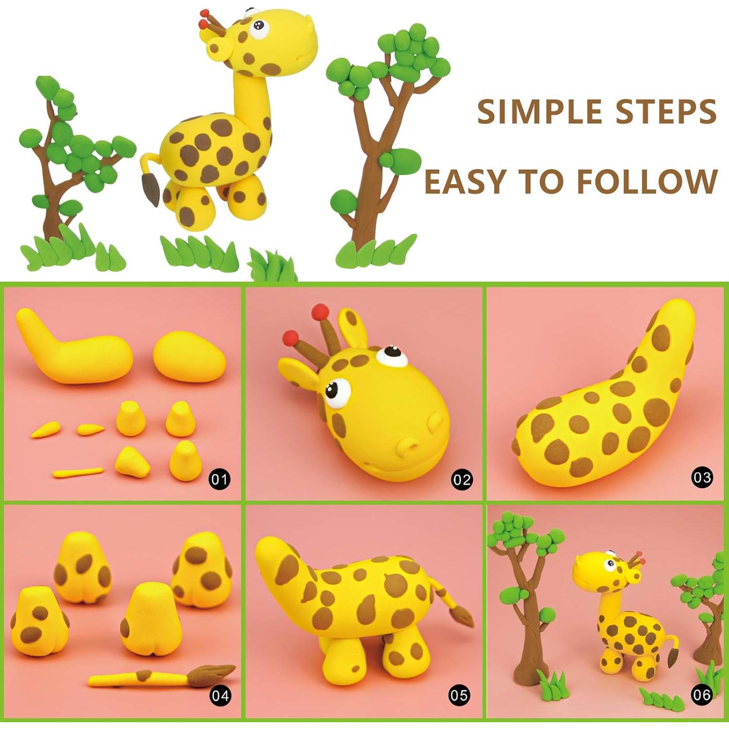 Kit de Arcilla Secada al Aire Cutedeer 36 Colores 0.64kg